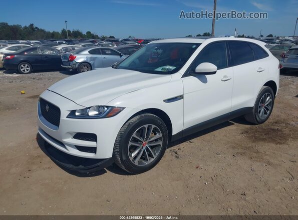 SADCJ2GX1JA283310 2018 JAGUAR F-PACE White წინა მარცხენა ხედი სამი მეოთხედიდან