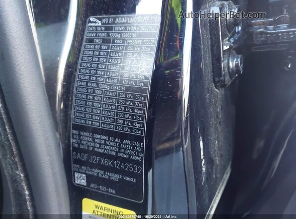 SADFJ2FX6K1Z42532 2019 JAGUAR E-PACE Black Շարժիչի բաժամունքի տեսք