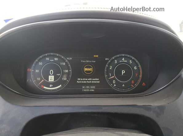 SADFK2FX2L1Z82430 2020 JAGUAR E-PACE White Вид щитка приладів