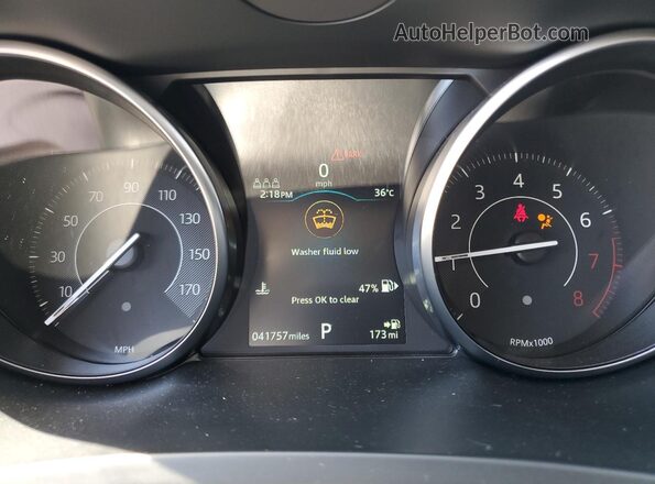 SADFK2FX3L1014238 2020 JAGUAR E-PACE Black Widok zestawu wskaźników