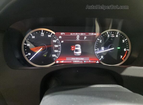 SAJAE4FX1LCP60332 2020 JAGUAR XF Gray Вид щитка приладів