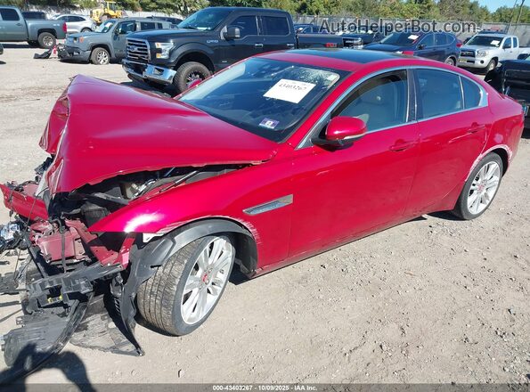 SAJAJ4FX9KCP49167 2019 JAGUAR XF Red წინა მარცხენა ხედი სამი მეოთხედიდან