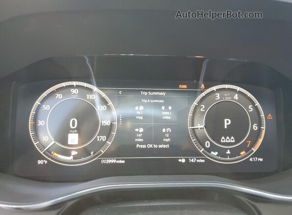 SAJB64FX5RCY94609 2024 JAGUAR XF Черный Вид щитка приборов