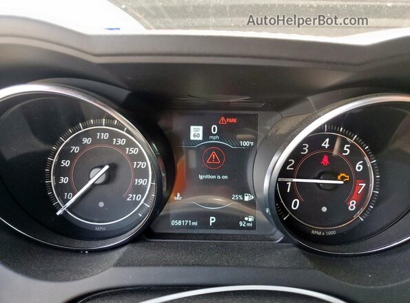 SAJDZ1FE5LCK66828 2020 JAGUAR F-TYPE Black Instrument cluster view
