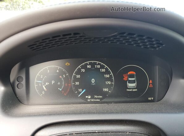 SAJWA2GE0GMW02325 2016 JAGUAR XJL Black Widok zestawu wskaźników