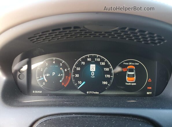 SAJWA2GE6HMW10317 2017 JAGUAR XJL Black Widok zestawu wskaźników