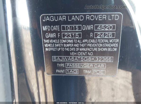 SAJWA6AT5G8K32366 2016 JAGUAR F-TYPE Black 