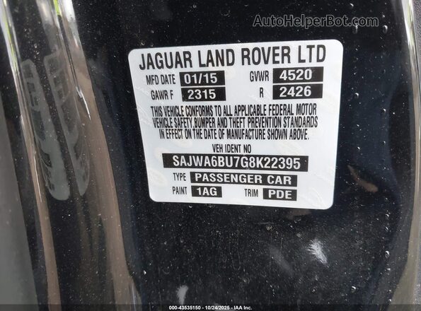 SAJWA6BU7G8K22395 2016 JAGUAR F-TYPE Черный Вид подкапотного пространства