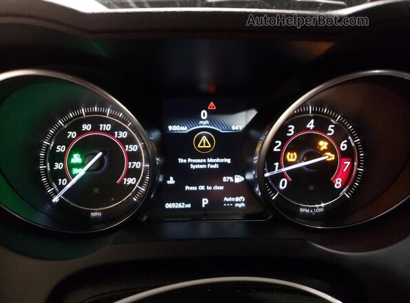 SAJWJ6BV1G8K33367 2016 JAGUAR F-TYPE Black Vista del cuadro de instrumentos