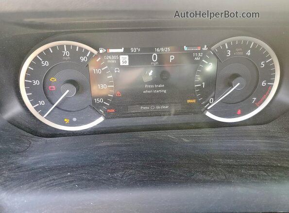 SALCJ2FX1NH912812 2022 LAND ROVER DISCOVERY Black ხელსაწყოთა პანელის ხედი