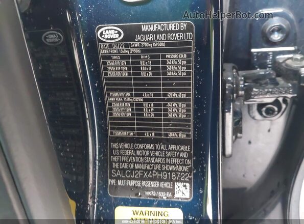 SALCJ2FX4PH918722 2023 LAND ROVER DISCOVERY SPORT Dark Blue Widok komory silnika