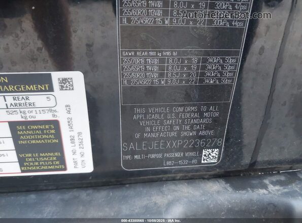 SALEJEEXXP2236278 2023 LAND ROVER DEFENDER Black 