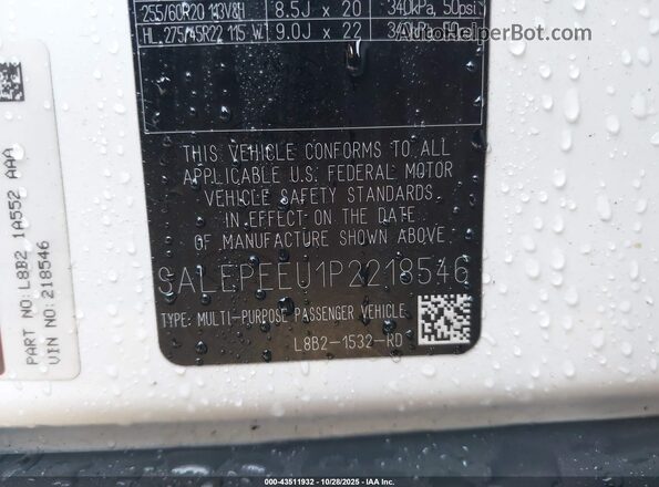SALEPEEU1P2218546 2023 LAND ROVER DEFENDER White Вид підкапотного простору