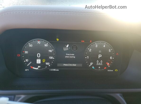 SALEWFFE5S2422632 2025 LAND ROVER DEFENDER Black Instrument cluster view
