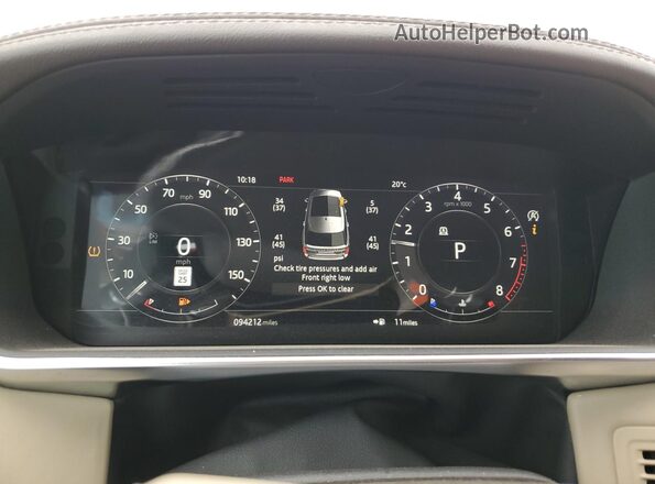 SALGS2RU1LA402742 2020 LAND ROVER RANGE Black Instrument cluster view