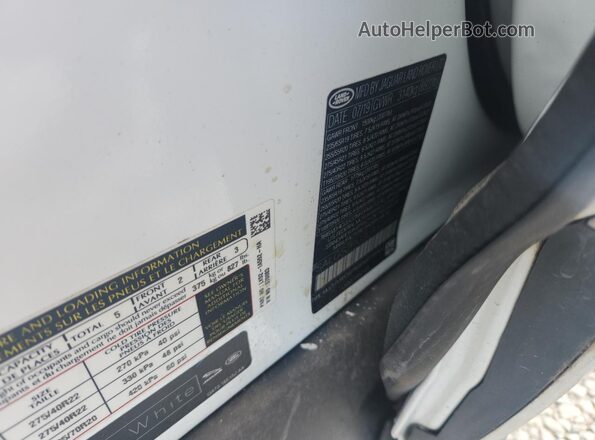 SALGS2RU3LA570883 2020 LAND ROVER RANGE White VIN կոդի պիտակի տեսք