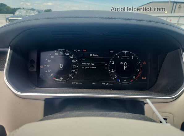 SALGS2RU3LA570883 2020 LAND ROVER RANGE White Սարքավորումների վահանակի տեսք