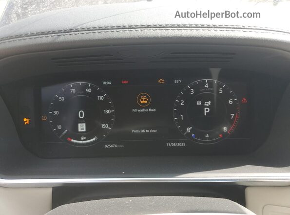 SALGS2RU6LA400100 2020 LAND ROVER RANGE Purple ხელსაწყოთა პანელის ხედი