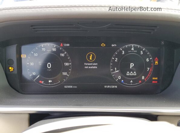 SALGS2RU8LA403337 2020 LAND ROVER RANGE Blue Սարքավորումների վահանակի տեսք