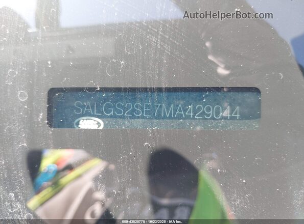 SALGS2SE7MA429044 2021 LAND ROVER RANGE ROVER Black Вид підкапотного простору