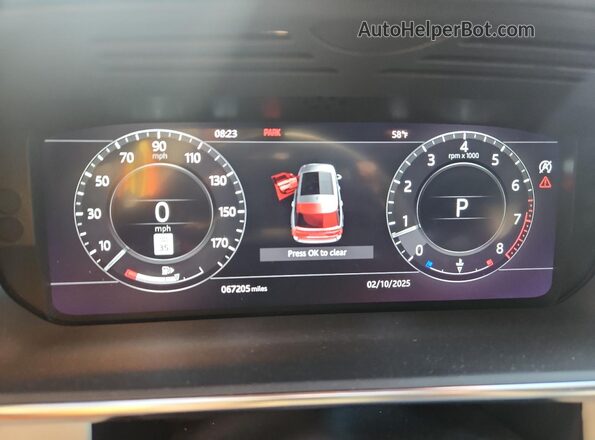 SALGS2SE8LA590114 2020 LAND ROVER RANGE Gray Instrument cluster view
