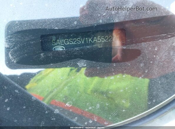 SALGS2SV1KA552271 2019 LAND ROVER RANGE ROVER Белый Вид подкапотного пространства