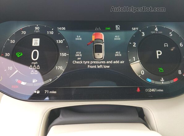 SALKPBE94SA276310 2025 LAND ROVER RANGE Black Instrument cluster view