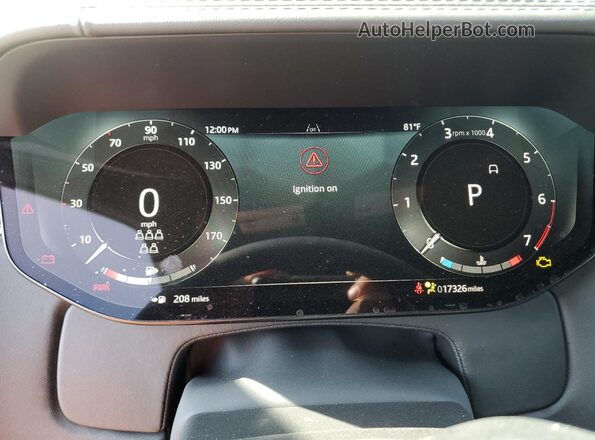 SALKPBFU5SA272639 2025 LAND ROVER RANGE Black Instrument cluster view