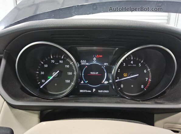 SALRG2RV2L2427114 2020 LAND ROVER DISCOVERY Black Вид щитка приладів