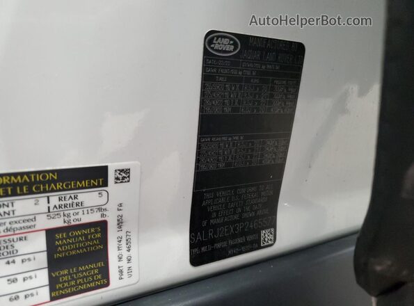 SALRJ2EX3P2465577 2023 LAND ROVER DISCOVERY White 360 interior view