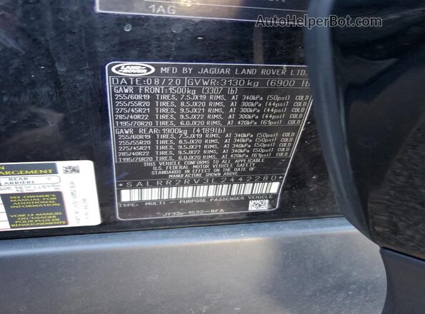 SALRR2RV3L2442280 2020 LAND ROVER DISCOVERY Black 