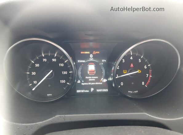 SALVP2RX4KH345090 2019 LAND ROVER RANGE ROVER EVOQUE White Instrument cluster view
