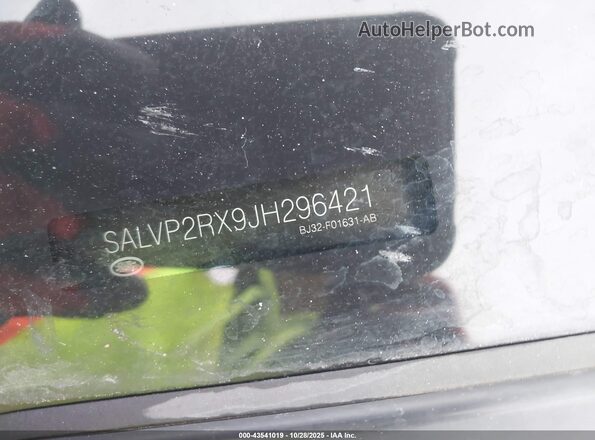 SALVP2RX9JH296421 2018 LAND ROVER RANGE ROVER EVOQUE White 