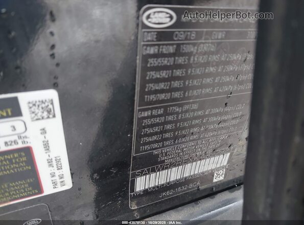 SALWR2REXKA822921 2019 LAND ROVER RANGE ROVER SPORT Black Շարժիչի բաժամունքի տեսք