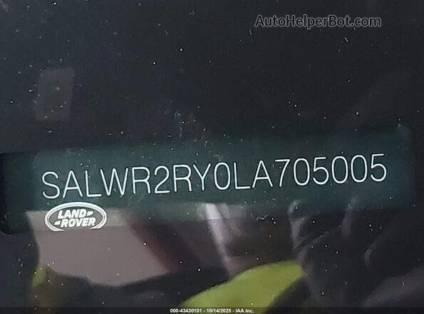 SALWR2RY0LA705005 2020 LAND ROVER RANGE ROVER SPORT White Вид підкапотного простору