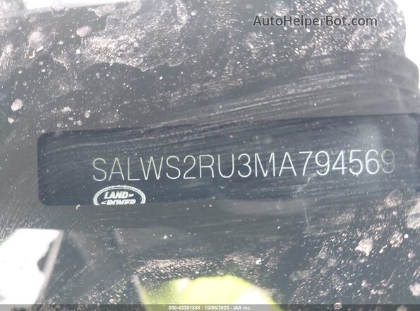 SALWS2RU3MA794569 2021 LAND ROVER RANGE ROVER SPORT Black 