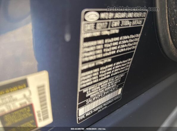 SALWV2FE3HA142612 2017 LAND ROVER RANGE ROVER SPORT Blue Շարժիչի բաժամունքի տեսք