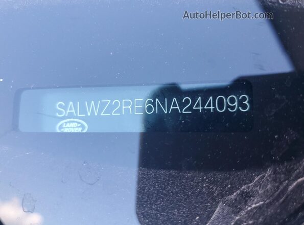 SALWZ2RE6NA244093 2022 LAND ROVER RANGE White 