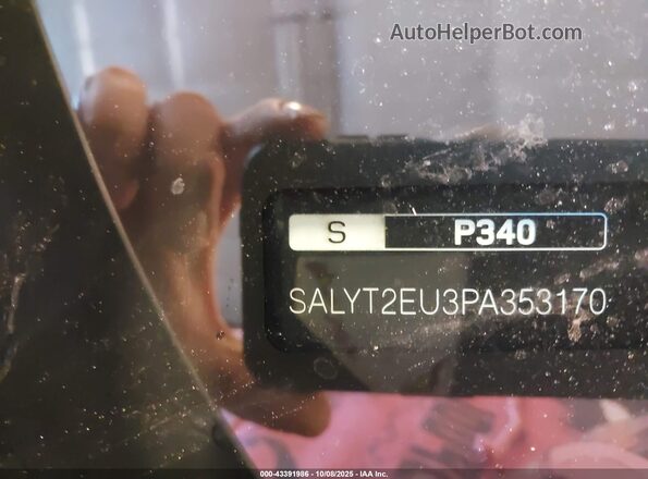 SALYT2EU3PA353170 2023 LAND ROVER RANGE ROVER VELAR Gray Вид підкапотного простору