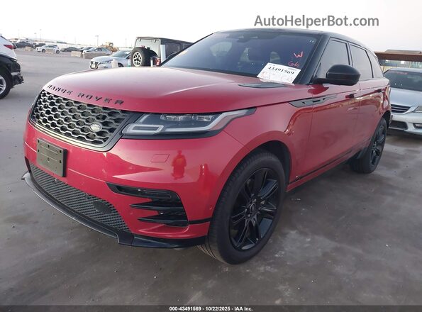 SALYT2EX8MA322888 2021 LAND ROVER RANGE ROVER VELAR Red Առջևի ձախ երեք քառորդ տեսարան