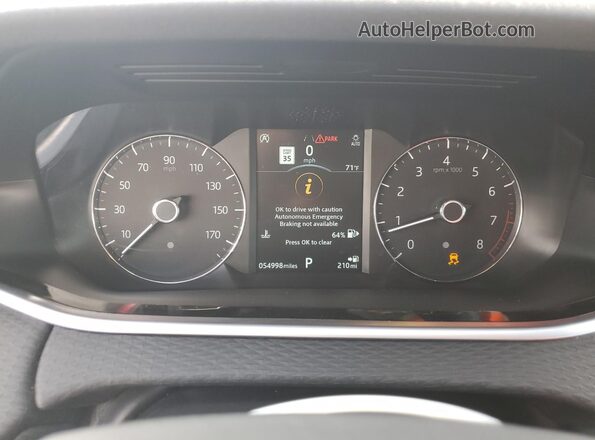 SALZJ2FX1LH071436 2020 LAND ROVER RANGE Red Вид щитка приладів