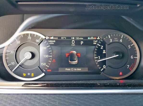 SALZJ2FX1PH180064 2023 LAND ROVER RANGE Black ხელსაწყოთა პანელის ხედი
