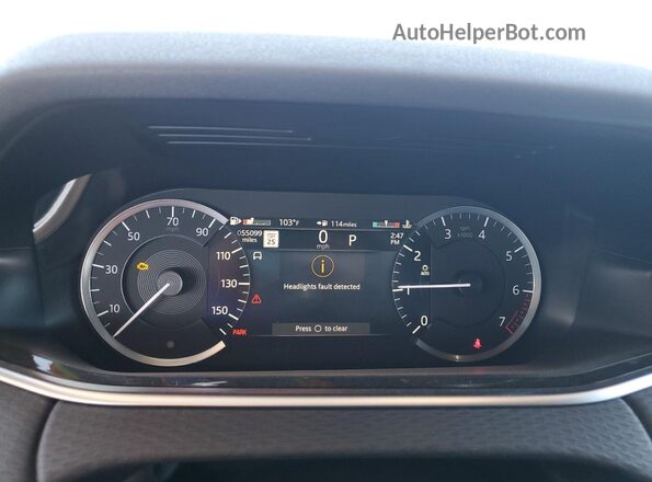 SALZJ2FX3MH149023 2021 LAND ROVER RANGE White Instrument cluster view