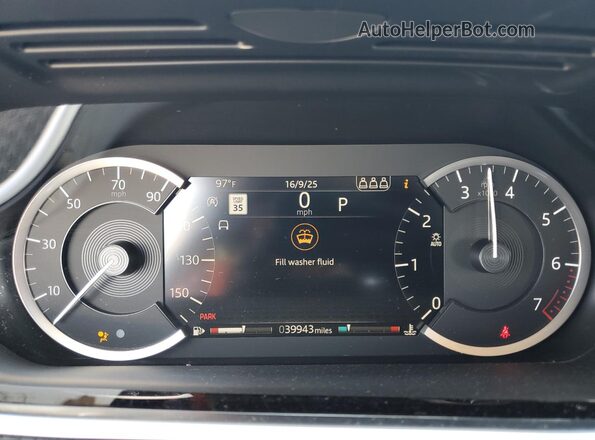 SALZJ2FX8LH080277 2020 LAND ROVER RANGE Black Вид щитка приладів