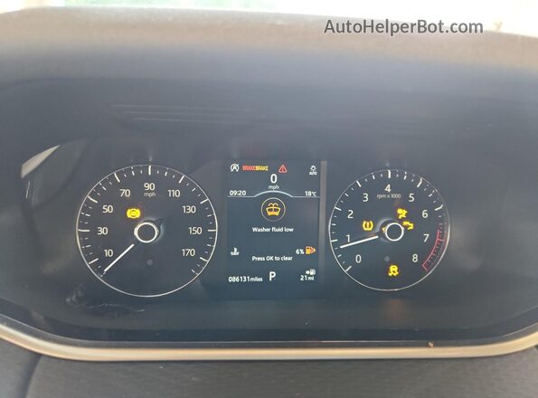 SALZJ2FX9LH071877 2020 LAND ROVER RANGE Red Vista del cuadro de instrumentos