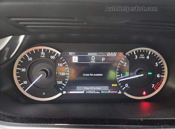 SALZJ2FX9LH105431 2020 LAND ROVER RANGE Белый Вид щитка приборов