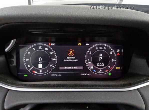 SALZP2FX3LH078175 2020 LAND ROVER RANGE Black Vista del cuadro de instrumentos