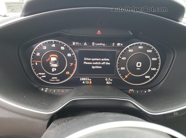 TRUAEAFV9M1002138 2021 AUDI TT White Widok zestawu wskaźników