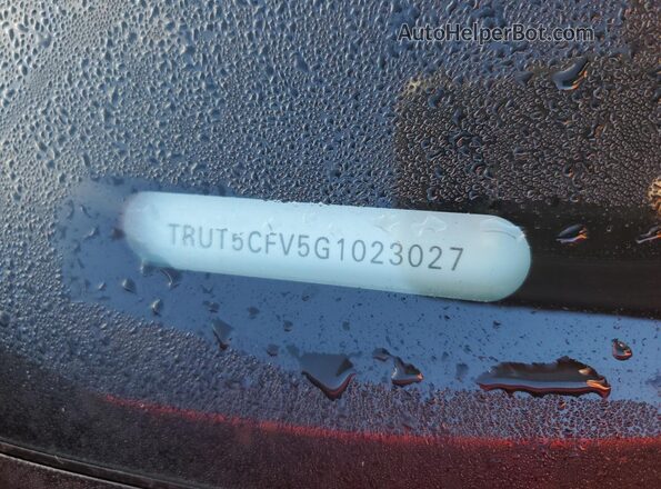 TRUT5CFV5G1023027 2016 AUDI TT Red Շարժիչի բաժամունքի տեսք