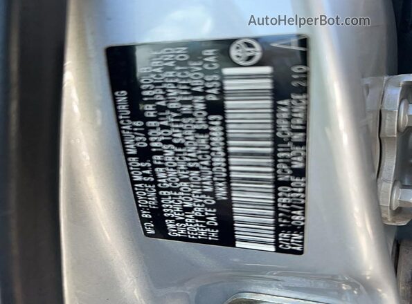 VNKKTUD38GA066643 2016 TOYOTA YARIS Серебряный Вид подкапотного пространства